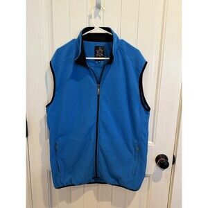 Turtleson Men’s XL Blue Fleece Vest Full Zip Outdoor Golf Casual